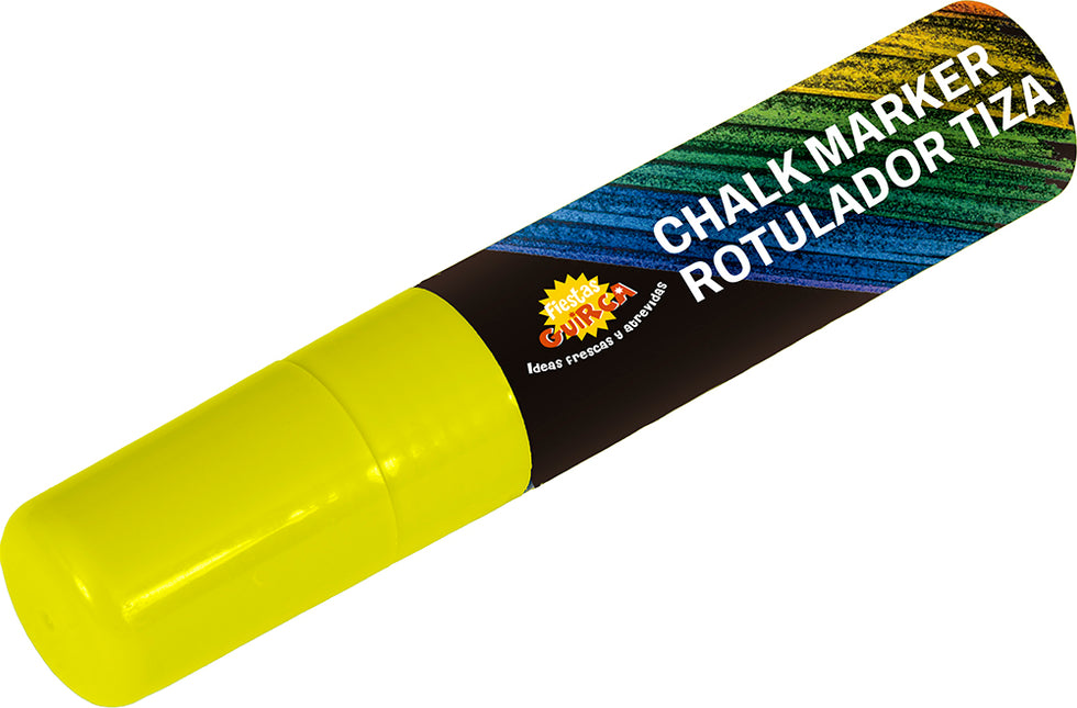 Rotulador de tiza amarillo