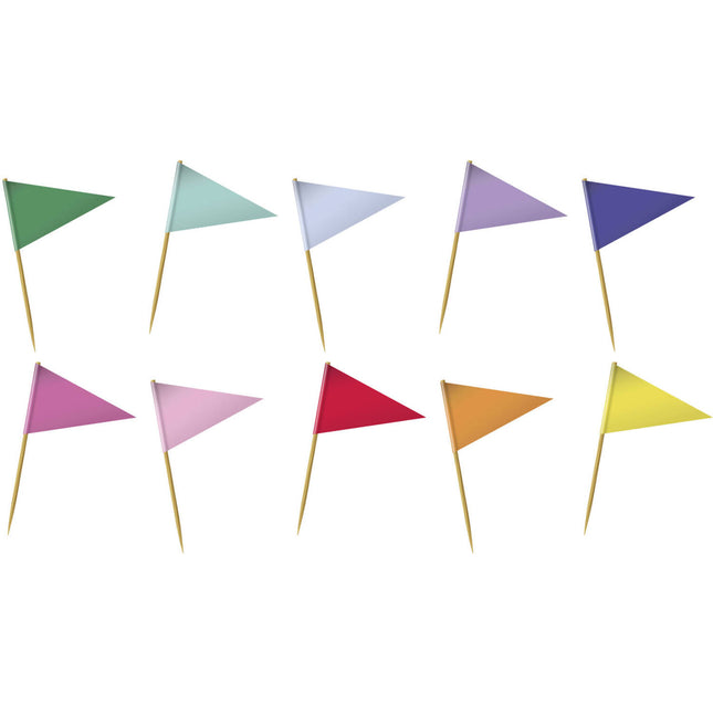 Palillos de cóctel de colores 10uds