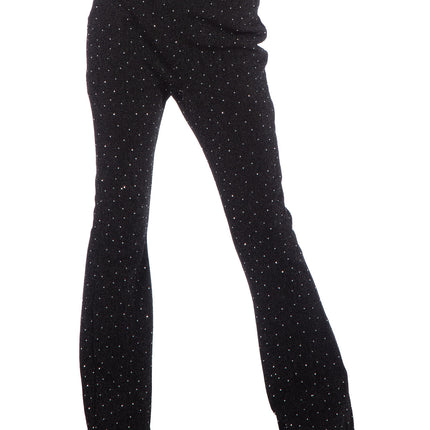 Pantalón Negro Glitter Acampanado