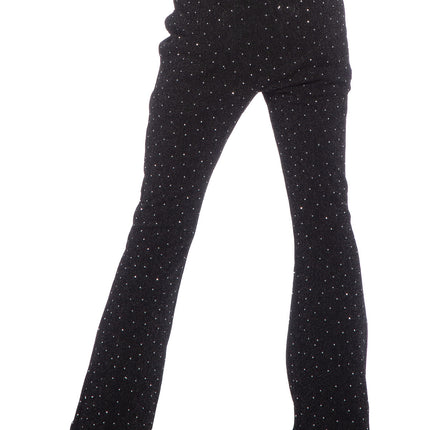 Pantalón Negro Glitter Acampanado