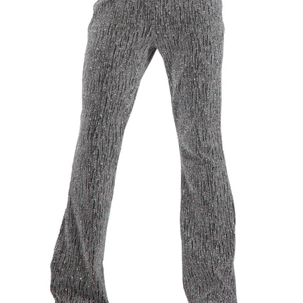 Pantalones Plata Niña Glitter Acampanados