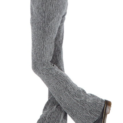 Pantalones Plata Niña Glitter Acampanados