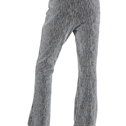 Pantalones Plata Niña Glitter Acampanados