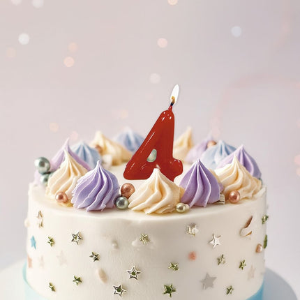 Vela Roja 4 Años 5,5cm