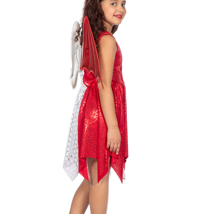 Vestido de ángel/demonio con alas y diadema