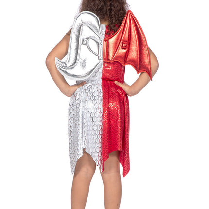 Vestido de ángel/demonio con alas y diadema