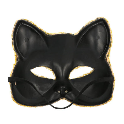 Máscara de leopardo dorada