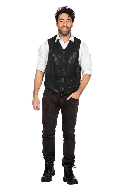 Chaleco Negro Lentejuelas Hombre