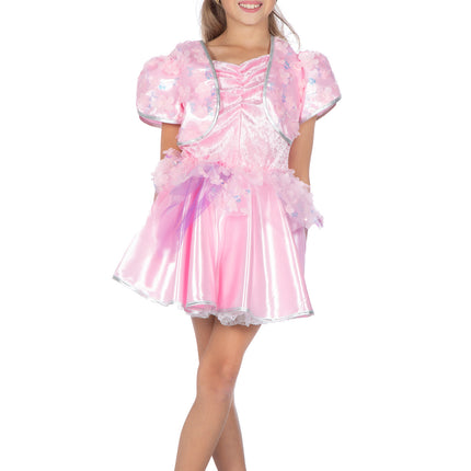 Plumita rosa floreada