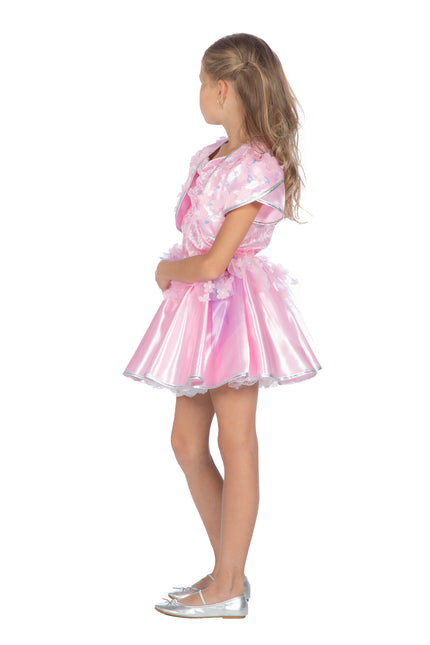 Plumita rosa floreada