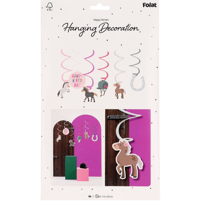 Caballo Colgante Decoración 6pcs