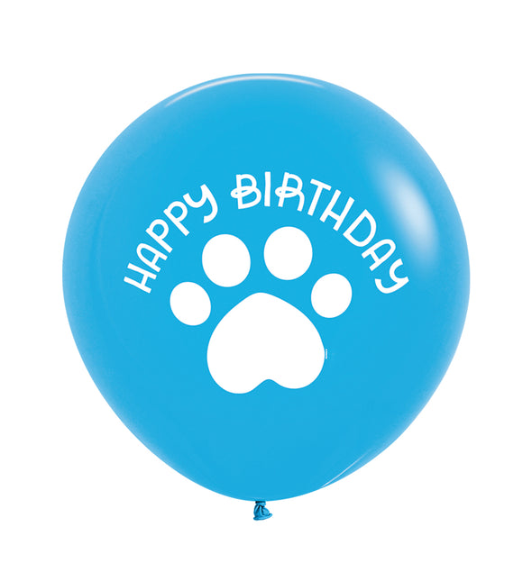 Feliz Cumpleaños - Huella - Azul - 040 - 3 Piezas
