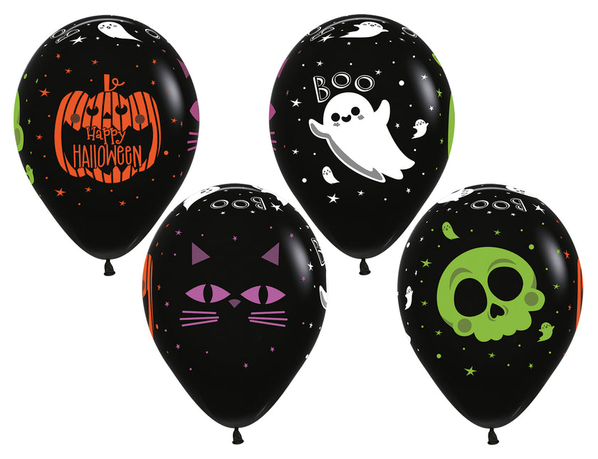 Globos de Halloween 30cm 25uds