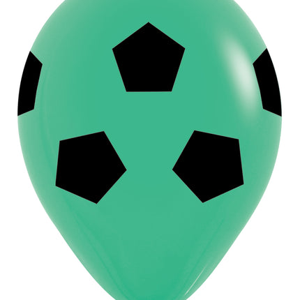 Globos Fútbol Verde 30cm 25pcs
