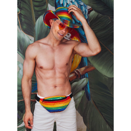 Riñonera Lentejuelas arco iris