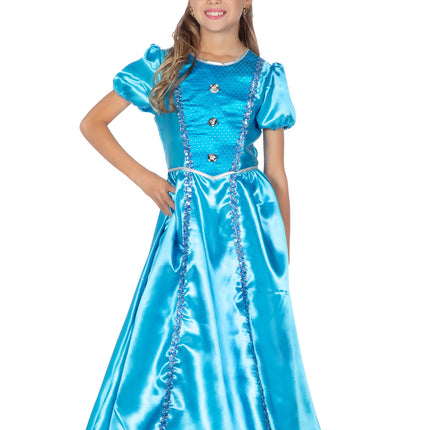 Prinses blauw lang
