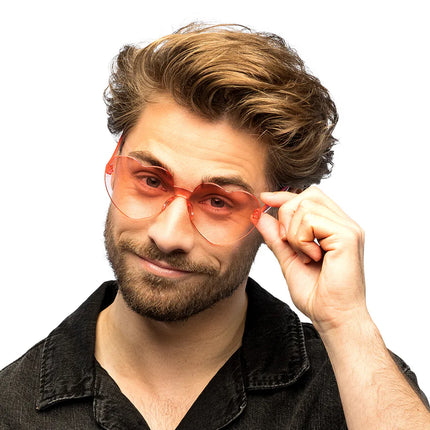 Gafas de fiesta «Festival Hearts» rojas