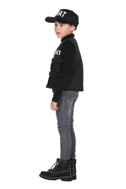 Chaleco SWAT chicos Negro (V)