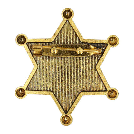 Insignia «Sheriff» de metal dorado
