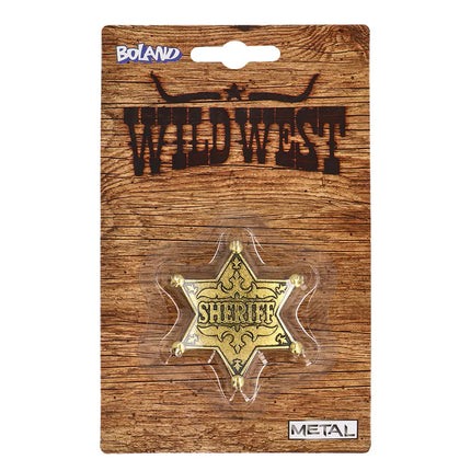 Insignia «Sheriff» de metal dorado