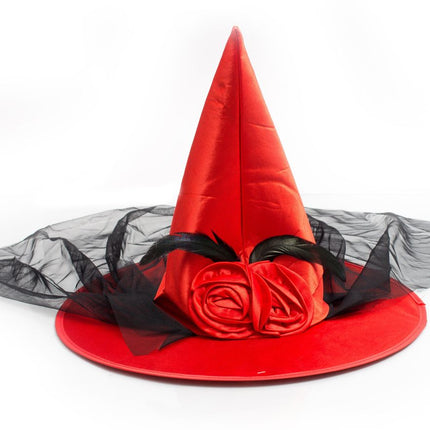 Sombrero de Bruja de Halloween Naranja Alto
