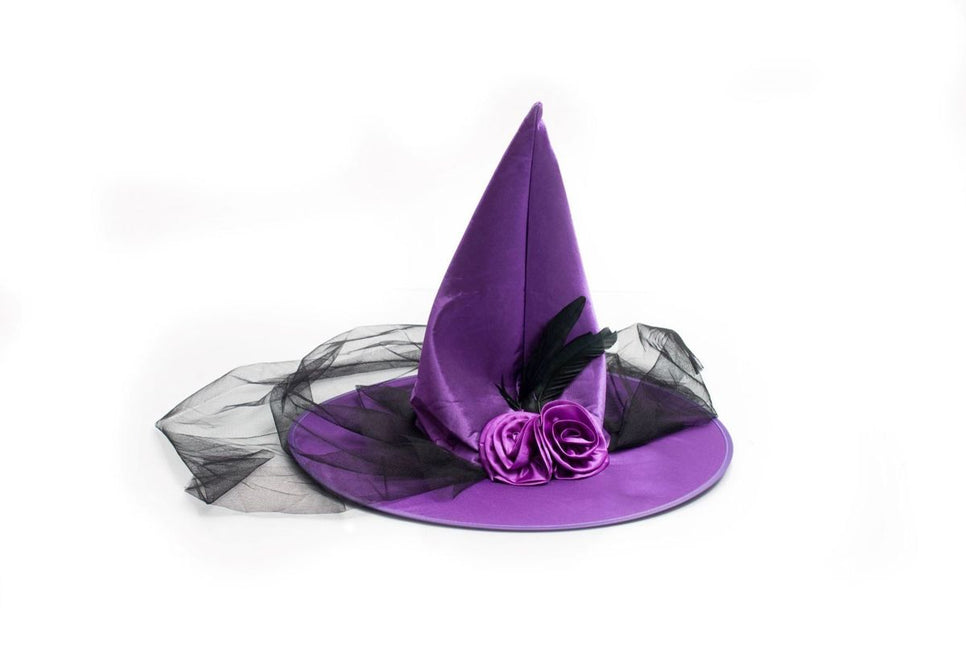Sombrero de bruja de Halloween Morado