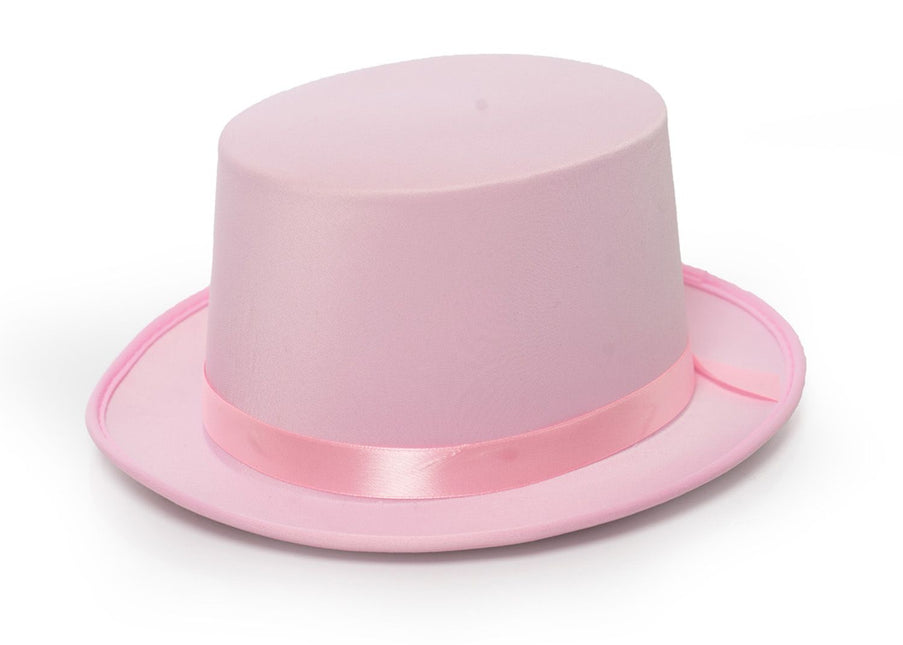 Sombrero Alto Raso Rosa