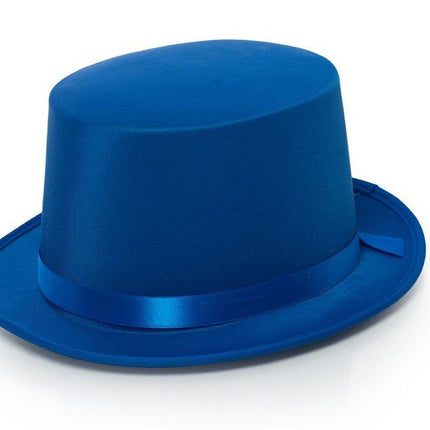 Sombrero Alto Azul Satinado