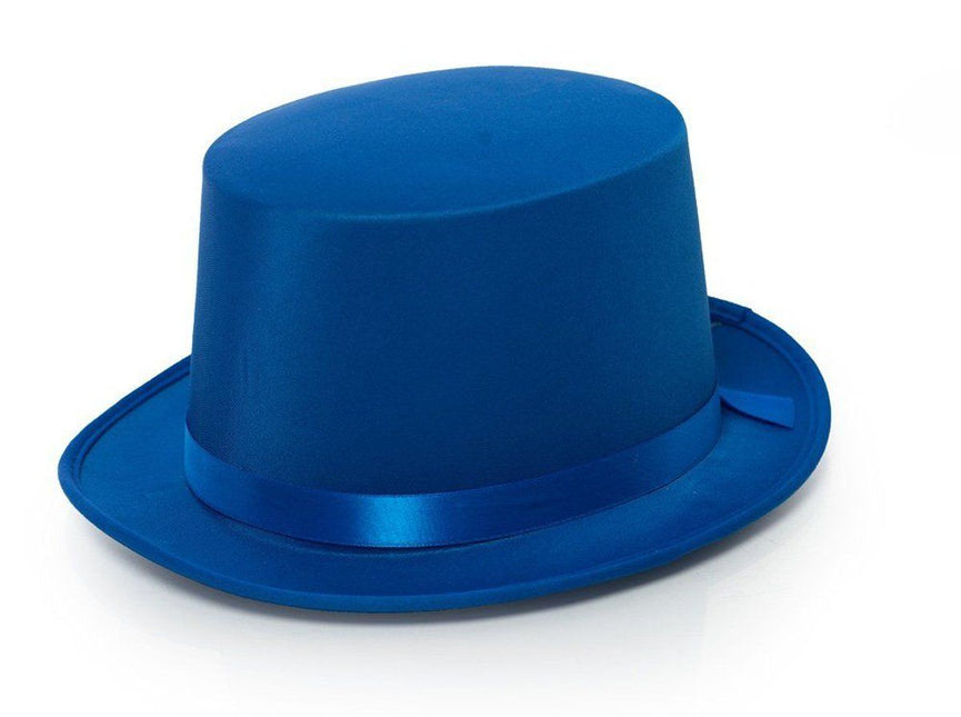 Sombrero Alto Azul Satinado