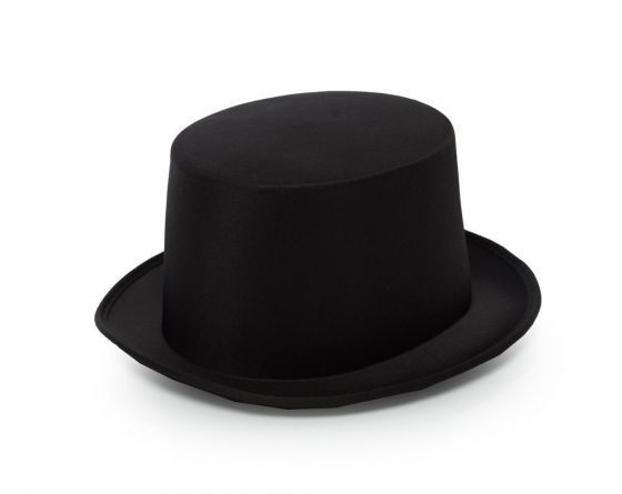 Sombrero Alto Raso Negro