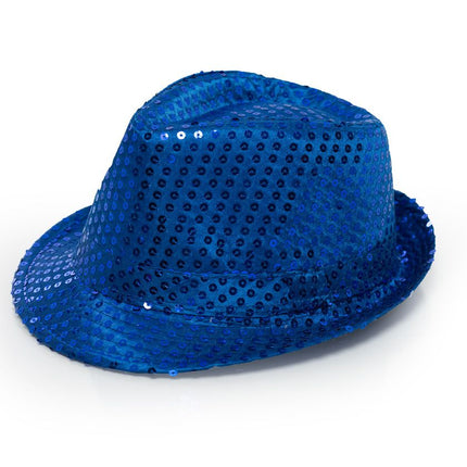 Gorro de Lentejuelas Azul con Luz incl Pilas