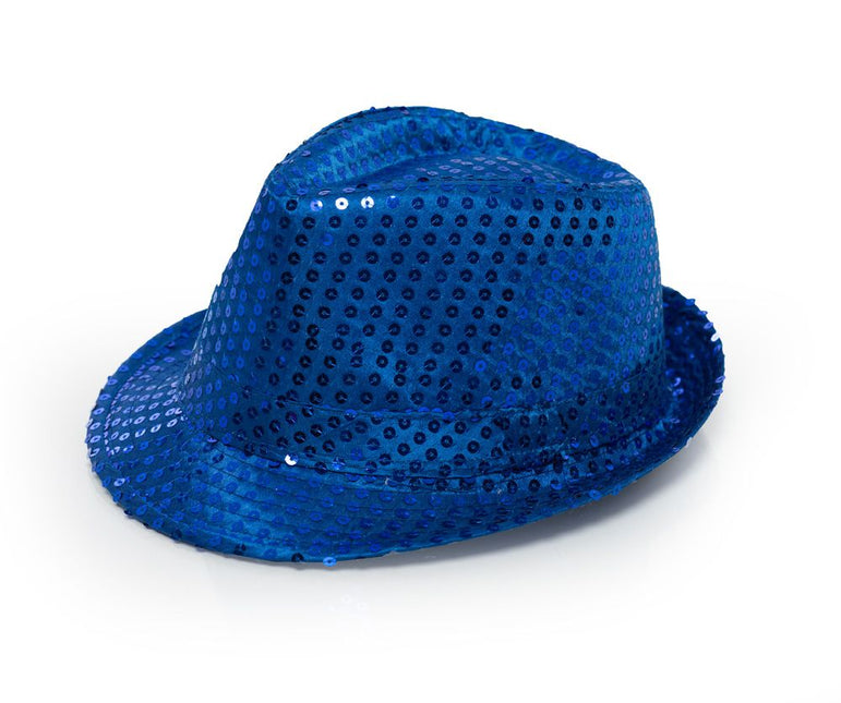Gorro de Lentejuelas Azul con Luz incl Pilas