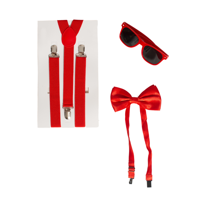 Set Tirantes/Gafas/Raya Roja