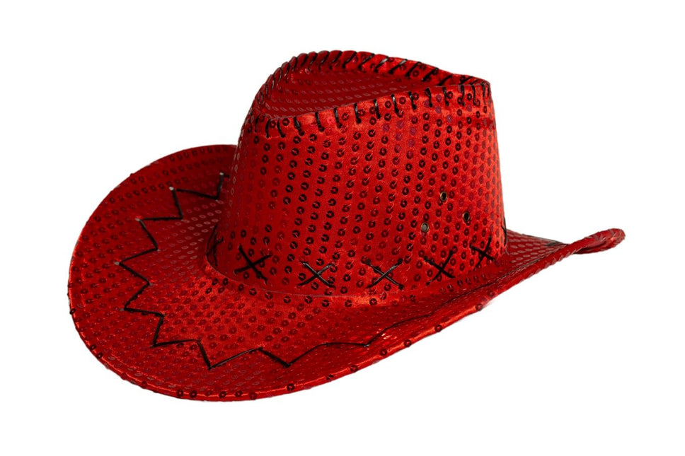 Lentejuelas para Sombrero Vaquero Rojo - Lote de 6
