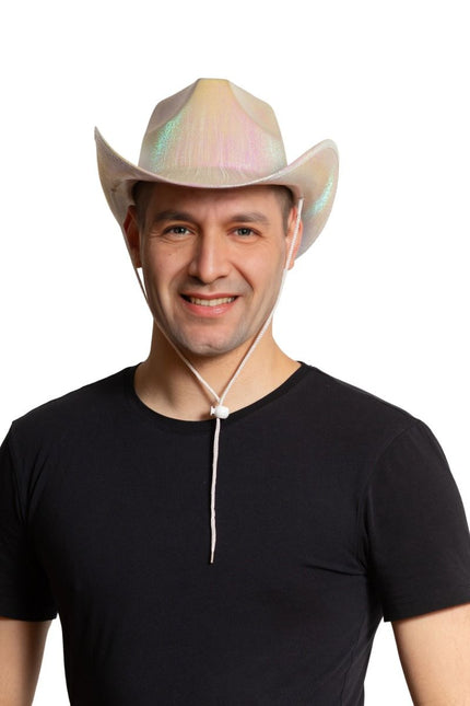 Sombrero Vaquero Plata Brillante - Lote de 6