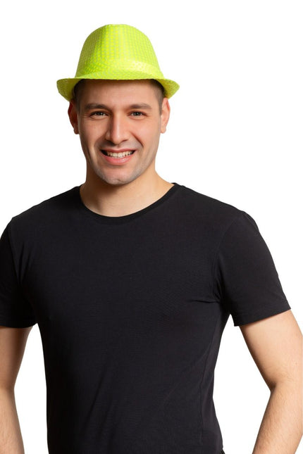 Gorro Lentejuelas Verde Neón