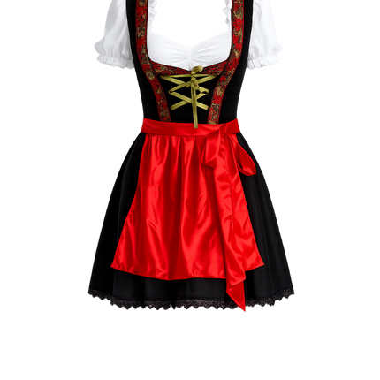 Vestido dirndl rojo para el Oktoberfest «Rosalie»
