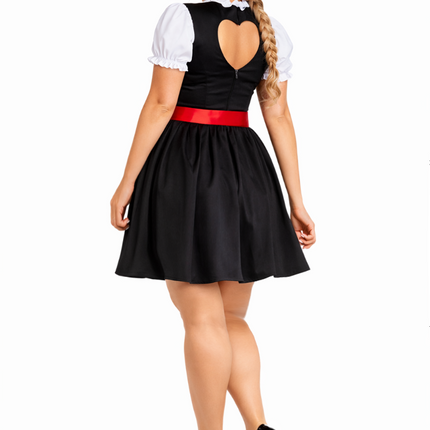 Vestido dirndl rojo para el Oktoberfest «Rosalie»