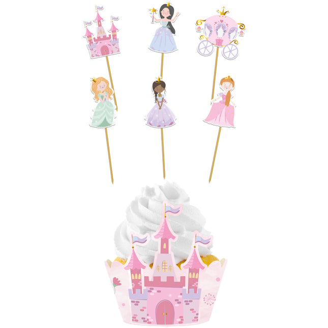 Figuras para magdalenas de princesas 6 unidades