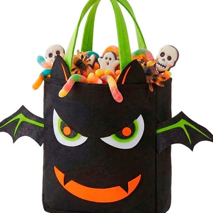 BOLSA DE «TRICK OR TREAT» CON MURCIÉLAGOS