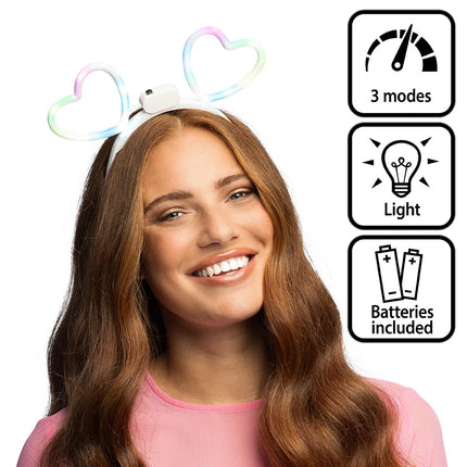 Diadema LED «Glowing hearts»