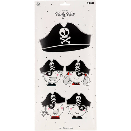 Sombreros de fiesta piratas 6uds.