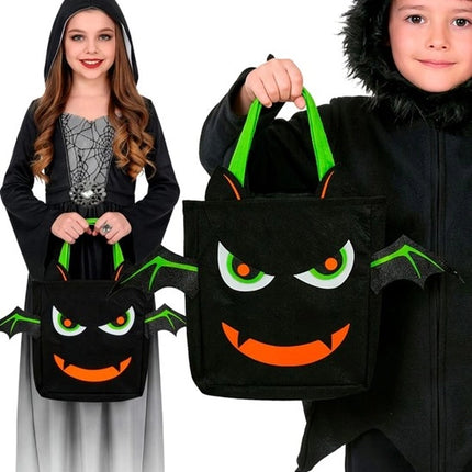 BOLSA DE «TRICK OR TREAT» CON MURCIÉLAGOS