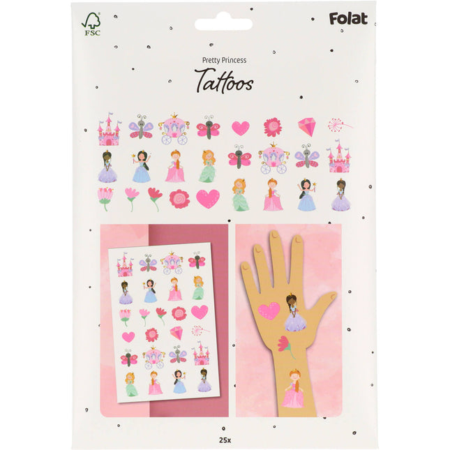 Tatuajes Falsos Princesas 25pcs