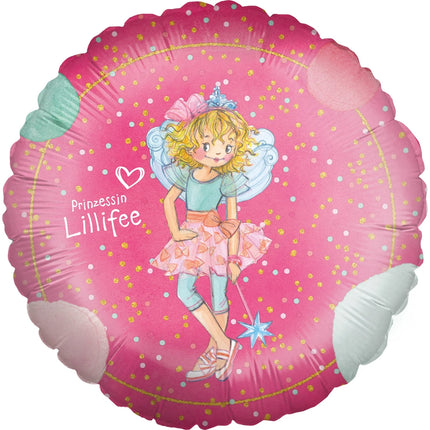 Globo de helio de la princesa Lillifee, rosa, sin gas, 45 cm