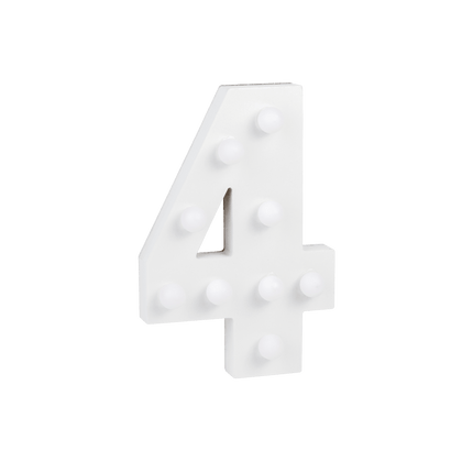 4 Licht Cijfer 16,5cm van Paper Dreams koop je bij Partywinkel