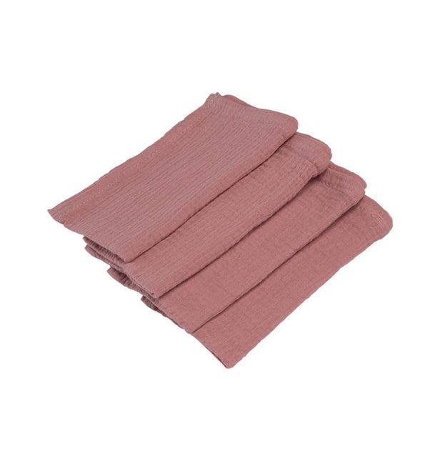 Servilletas de algodón rosa 40cm 4ud