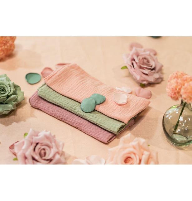 Servilletas de algodón rosa 40cm 4ud