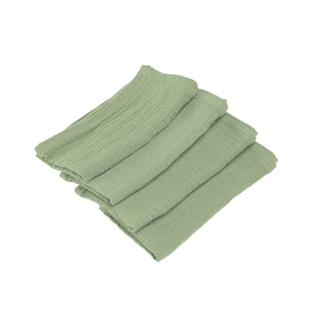 Servilletas de algodón verdes 40cm 4ud