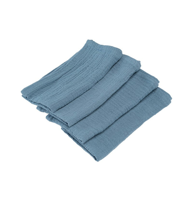 Servilletas de algodón azules 40cm 4ud